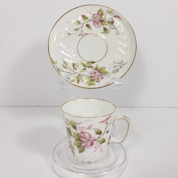 Haviland Vintage Delicate Floral Demitasse Tea Cup Saucer Excellent Antique Cond - Picture 1 of 10